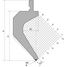 TOP175-85-R08 Gooseneck Top Tool 145 H